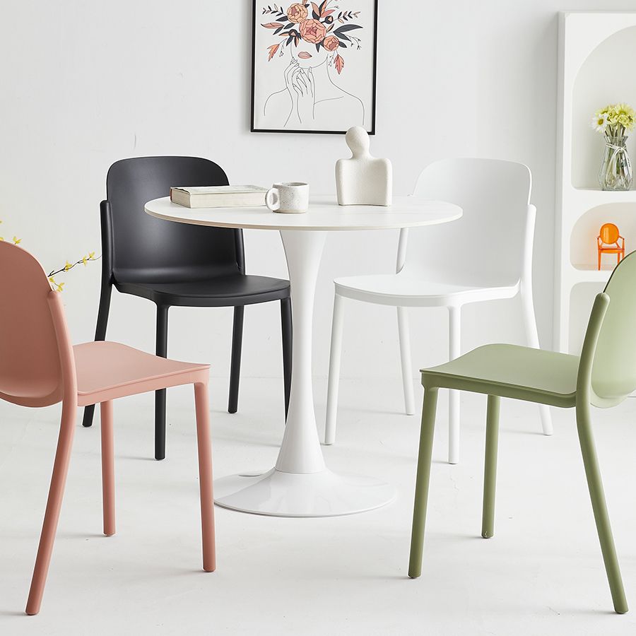 Dining Room Contemporary Dining Chair Plastic Stacking Side Chair