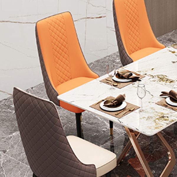 Silla lateral de comedor de tela silla sin brazo moderna para uso de la cocina