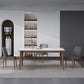 Modern Style 1/2/4/7 Pieces Dining Room Table Rectangle Stone Furniture in White