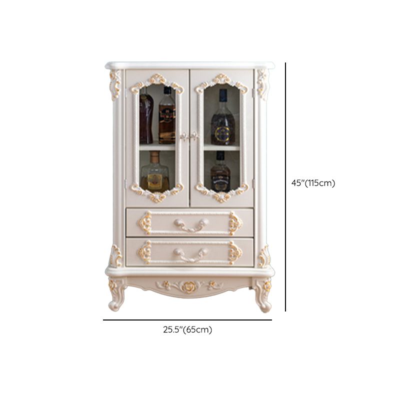 Traditional Glass Doors Display Stand Solid Wood Buffet Cabinet for Dining Room Clearhalo 'Display & China Cabinets' 'display_china_cabinets' 'furn' 'furn_display_china_cabinets' 'Furniture' 'Kitchen & Dining Furniture' 1200x1200_fe8aa991-4612-4d89-80a3-e1dbb54e87a0