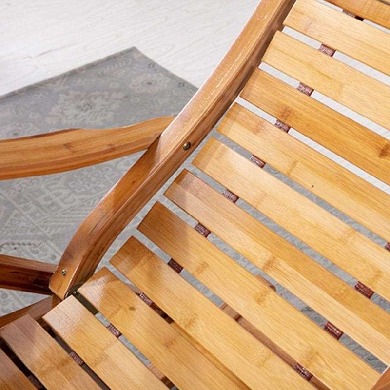 Chaise de culbuteur moderne brune bois chaise à bascule inclinable avec tufted