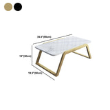 Glam Sled Coffee Table Slate Rectangular Coffee Table Set for Home