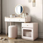 Glam Makeup Vanity Desk Slate Top Dressing Table With 3 Storage Drawers Clearhalo 'Bedroom Furniture' 'furn' 'furn_makeup_vanities' 'Furniture' 'Makeup Vanities' 'makeup_vanities' 1200x1200_fe8e5ad2-8733-43e4-8c82-2ce093e146a7