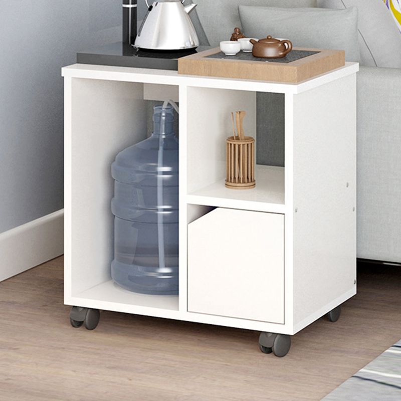 Transitional Rectangular End Table Removable Sofa Side Table with Storage