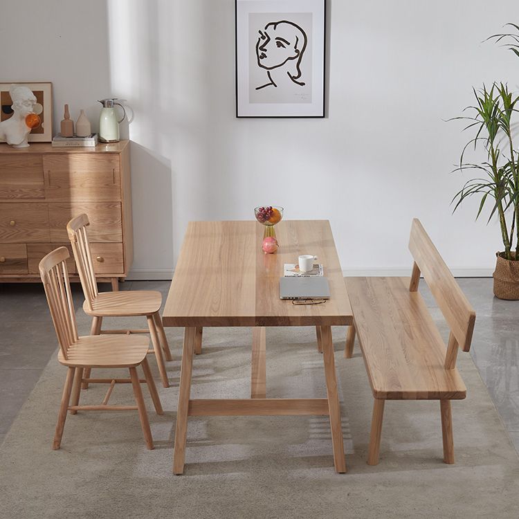 Pine Wooden Rectangle Table Modern Dining Table with Trestle Base for Restaurant Clearhalo ' dining_table' 'Dining Tables & Seating' 'Dining Tables' 'furn' 'furn_dining_table' 'Furniture' 'furniture_dining_table' 'Kitchen & Dining Furniture' 'kitchen&dining_furn' 'kitchen' 'kitchen_dining_table' 1200x1200_fe8f3e8b-8b12-4027-9920-4b4543986e49