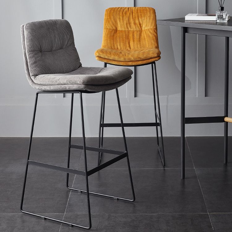 Coffee Shop Low Back Scandinavian Stool Matte Finish Upholstered Bar Stools Clearhalo 'Bar Furniture' 'Bar Stools' 'bar_stools' 'furn' 'furn_bar_stools' 'Furniture' 'furniture_bar_stools' 'Kitchen & Dining Furniture' 1200x1200_fe8fe9c1-5eeb-42af-9902-5aaa9ff8b228