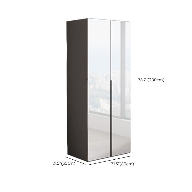 Dormitorio Gabinete de vestuario de madera Armario moderno con suaves puertas cerradas