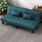 Modern Faux Leather Sofa Armless Convertible Biscuit Back Couch