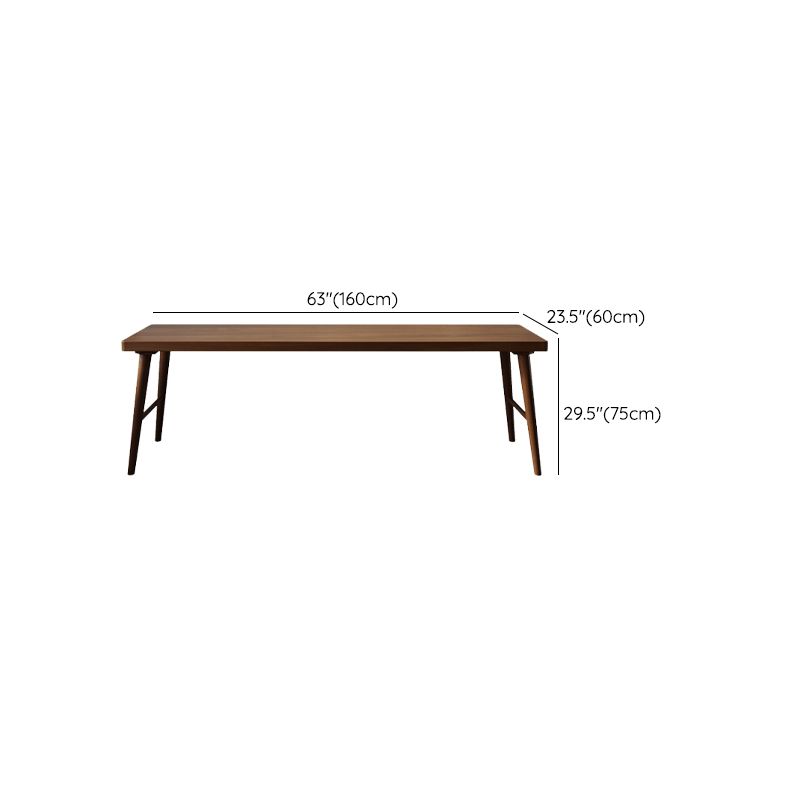 Modern Solid Wood Writing Desk H-Base 23.62" Wide Office Desk Clearhalo 'furn' 'furn_office_desk' 'Furniture' 'Office Desks' 'Office Furniture' 'office_desk' 1200x1200_fe927ec6-2bd7-4f56-99e2-2d69ba4e6c4a