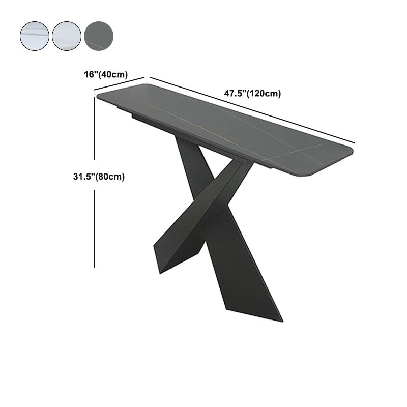 Tabella della console contemporanea da 15 "tavolo da rettangolo di pietra console tavolo da console
