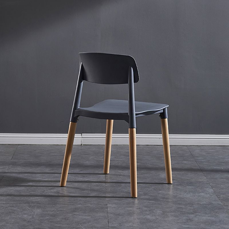 Contemporary Style Plastic Dining Chair Open Back Dining Side Chair for Kitchen Clearhalo ' kitchen&dining_furn' 'Dining Chairs' 'Dining Tables & Seating' 'dining_chair' 'furn' 'furn_dining_chair' 'Furniture' 'furniture_dining_chair' 'Kitchen & Dining Furniture' 'kitchen' 1200x1200_fe93be3a-159a-478d-bcad-412e72c7d401