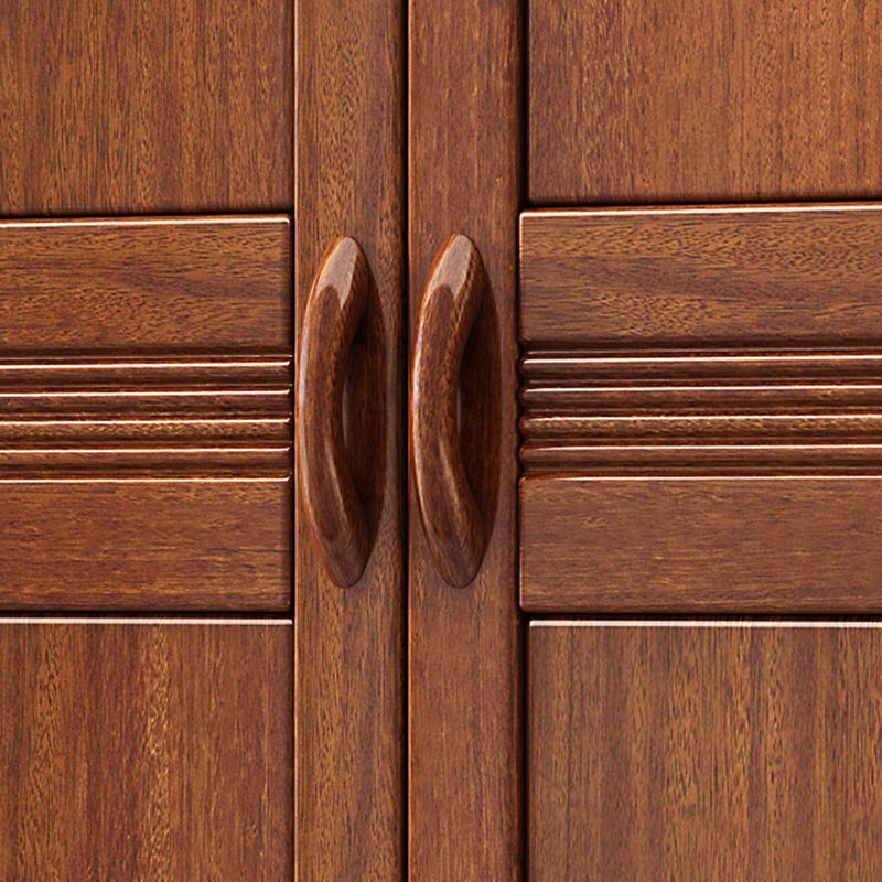 Traditional Walnut Solid Wood Wardrobe Freestanding Wardrobe Armoire with Drawers Clearhalo 'Armoires & Wardrobes' 'armoires_wardrobes' 'Bedroom Furniture' 'furn' 'furn_armoires_wardrobes' 'Furniture' 1200x1200_fe944cc7-1bd6-413b-b372-d2c12f1136b7