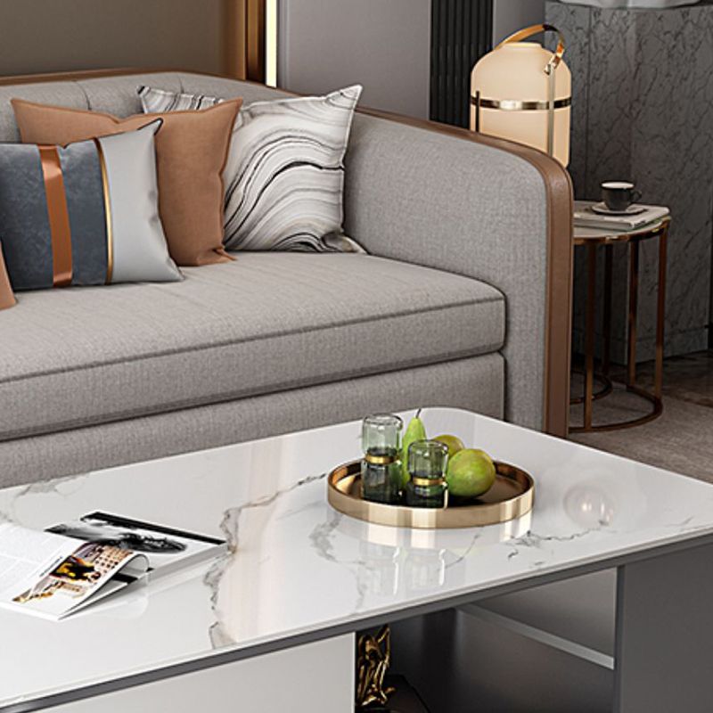 Mesa de centro Glam de 17" de alto, mesa de cóctel rectangular con cajón