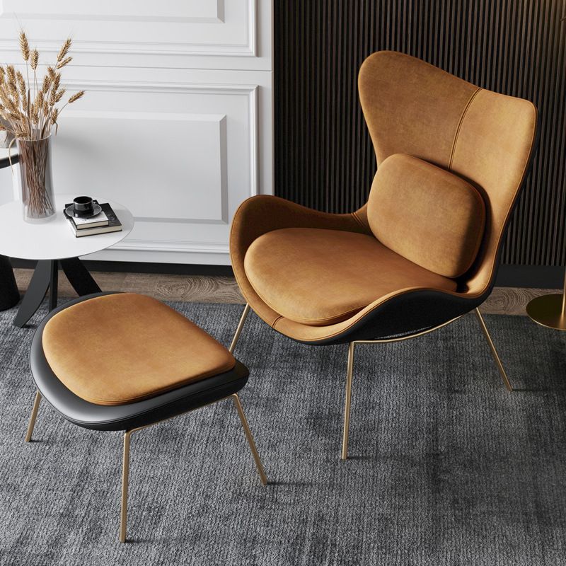 Velvet Accent Chair 33.85" Wide Armless Accent Room Chair for Living Room Clearhalo 'Accent Chairs' 'accent_chairs' 'Chairs & Seating' 'furn' 'furn_accent_chairs' 'Furniture' 'Living Room Furniture' 1200x1200_fe950f41-14b0-46c6-8674-c105461a8ba0