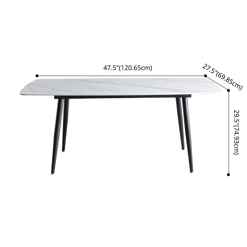 Contemporary Table Set with Sintered Stone Table and Upholstered Chairs Clearhalo 'Dining Room Sets' 'Dining Tables & Seating' 'dining_room_set' 'furn' 'furn_dining_room_set' 'Furniture' 'furniture_dining_room_set' 'Kitchen & Dining Furniture' 'kitchen&dining_furn' 'kitchen' 1200x1200_fe97165e-db69-486f-9d7f-1966df738493