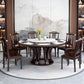Pedestal Dining Table Convertible Dining Table for Dining Room Clearhalo 'Dining Tables & Seating' 'Dining Tables' 'dining_table' 'furn' 'furn_dining_table' 'Furniture' 'Kitchen & Dining Furniture' 1200x1200_fe975656-7825-4eb7-b044-067a7695a0b3
