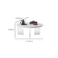 Round White Acrylic Coffee Table Contemporary 3 Legs Cocktail Table
