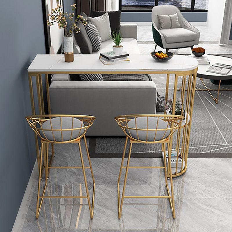 Modern Stone Bar Table Set 1/3 Pieces Fixed Bistro Set for Indoor Clearhalo 'Bar Furniture' 'furn' 'furn_home_bar_bar_sets' 'Furniture' 'Home Bars & Bar Sets' 'home_bar_bar_sets' 'Kitchen & Dining Furniture' 1200x1200_fe996215-65cb-4e2c-a000-392583df1394