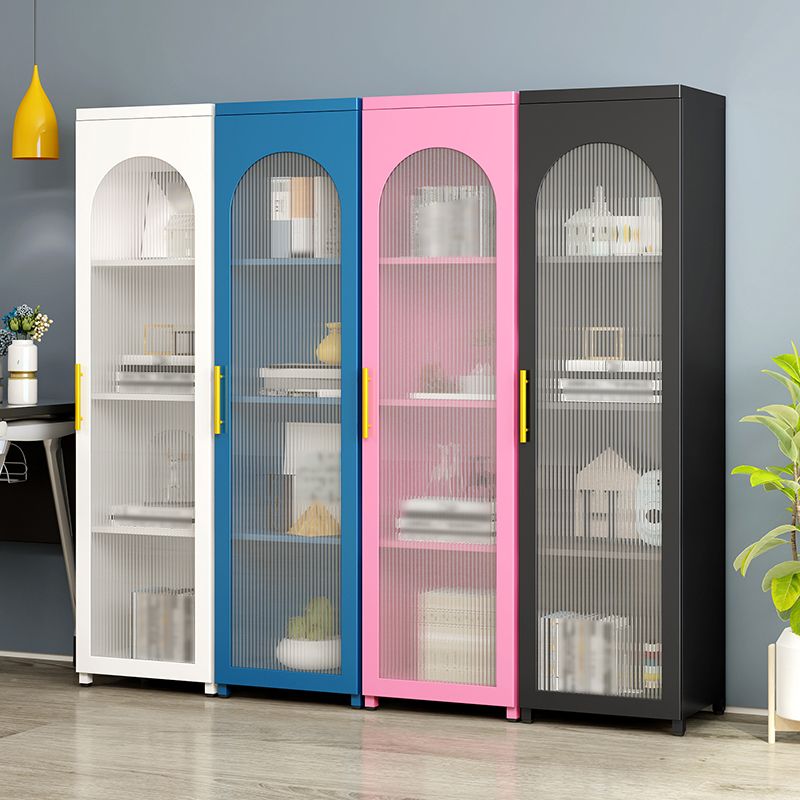 Metal Industrial Standard Bookcase Vertical Bookcase with Glass Door Clearhalo 'Bookcases' 'furn' 'furn_bookcases' 'Furniture' 'furniture_bookcases' 'kitchen' 'kitchen_bookcases' 'Living Room Furniture' 'Office Furniture' 1200x1200_fe9c01eb-6935-488b-b29b-6984a43a415b