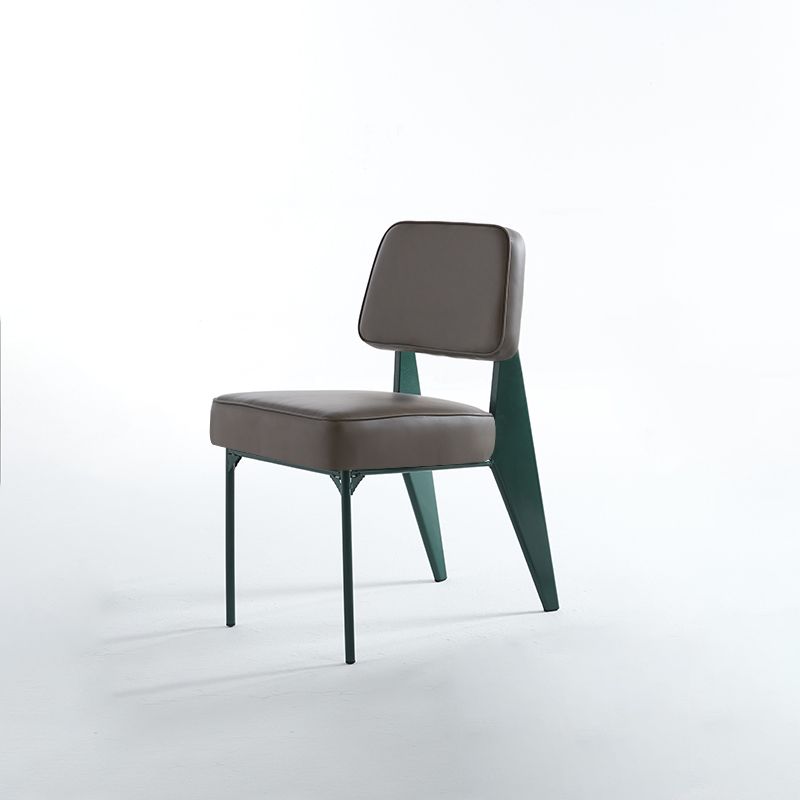 Scandinavian Home Side Chair Open Back Metal Upholstered Dining Room Chair Clearhalo ' kitchen&dining_furn' 'Dining Chairs' 'Dining Tables & Seating' 'dining_chair' 'furn' 'furn_dining_chair' 'Furniture' 'furniture_dining_chair' 'Kitchen & Dining Furniture' 'kitchen' 1200x1200_fe9ca8e3-4dd2-4f05-ba00-1d1c9cccc7b2