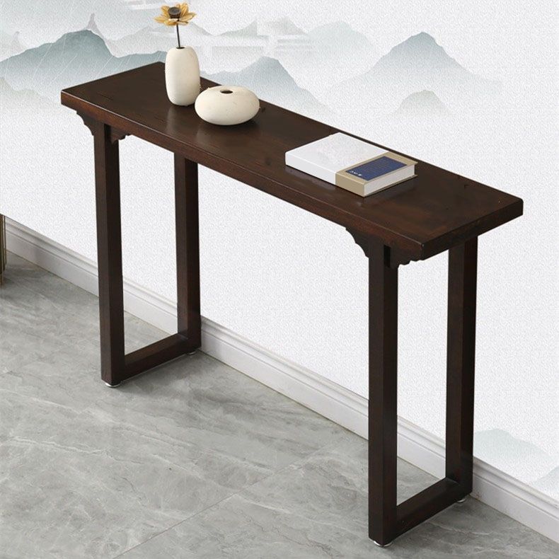 12 inch Wide Accent Table Mid-Century Modern Rectangle Wood Console Table for Hall Clearhalo 'Console Tables' 'console_tables' 'Entry & Mudroom Furniture' 'furn' 'furn_console_tables' 'Furniture' 1200x1200_fe9d6615-c50a-4494-98ac-86d6f488a912