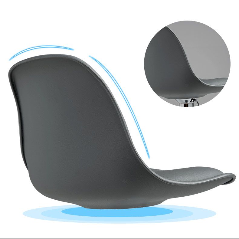 コンテンポラリーメタリーバースツールローバックフェイクレザークッションフットレストスツール