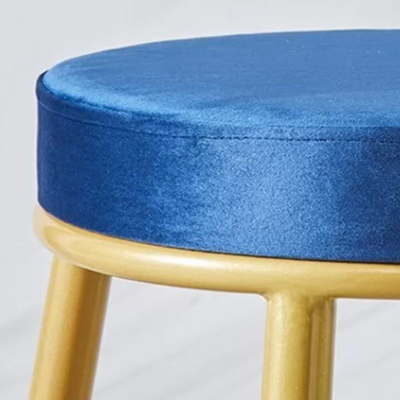 Glam sgabello da pranzo in ferro posteriore senza bracciolo sgabello da bar con cuscino di velluto