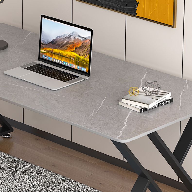 29,53 "H Destina rettangolare industriale da ufficio antico scrivania per le gambe metalliche