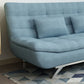 Contemporary Linen Armless Sleeper Sofa Convertible Sofa for Living Room