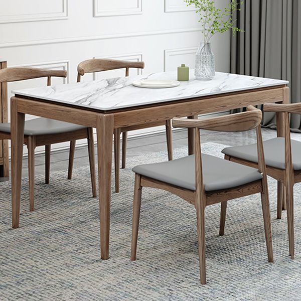 Collezione sala da pranzo in stile Midcentury Collezione Stone 4 gambe Tavolo da pranzo