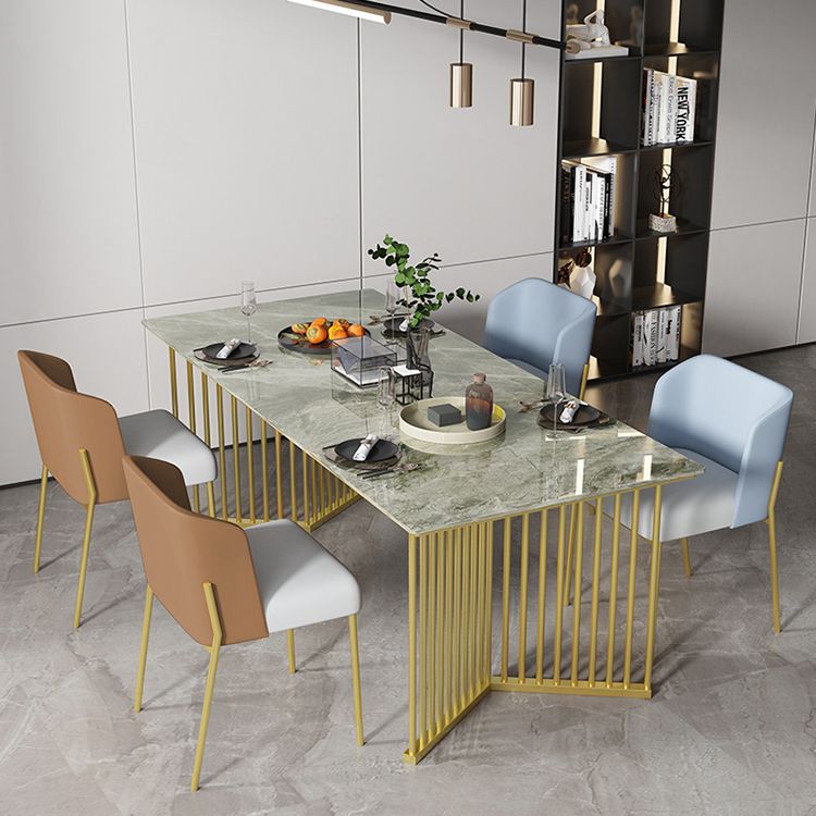 Luxury Home Sintered Stone Dining Table Rectangular Table with Double Pedestal Base Clearhalo ' dining_table' 'Dining Tables & Seating' 'Dining Tables' 'furn' 'furn_dining_table' 'Furniture' 'furniture_dining_table' 'Kitchen & Dining Furniture' 'kitchen&dining_furn' 'kitchen' 'kitchen_dining_table' 1200x1200_fea2dbdc-8bd8-4367-a888-820db8ff2b21
