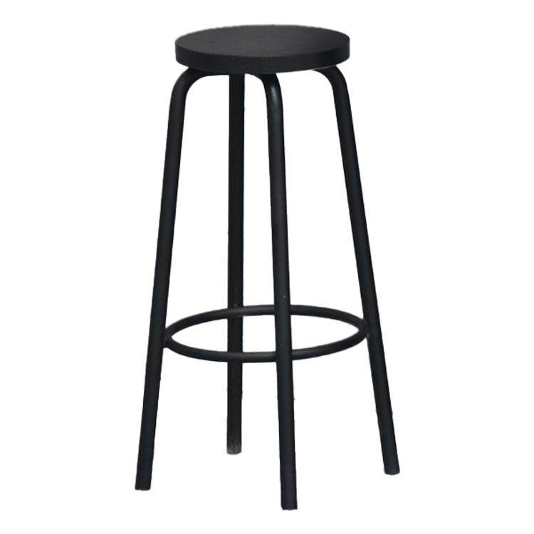 Industrial Armless Backless Counter Stool Iron Cafe Bar Stool with Seat and Pedal Clearhalo 'Bar Furniture' 'Bar Stools' 'bar_stools' 'furn' 'furn_bar_stools' 'Furniture' 'furniture_bar_stools' 'Kitchen & Dining Furniture' 1200x1200_fea39aa4-9eaa-4c7a-a2eb-6cfa6e04d6ad