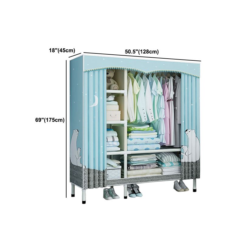 Roestvrijstalen frame garderobe kast moderne stijl garderobe armoire