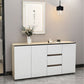Sideboard in legno ingegnerizzato a 3 cassetto glam per soggiorno per soggiorno
