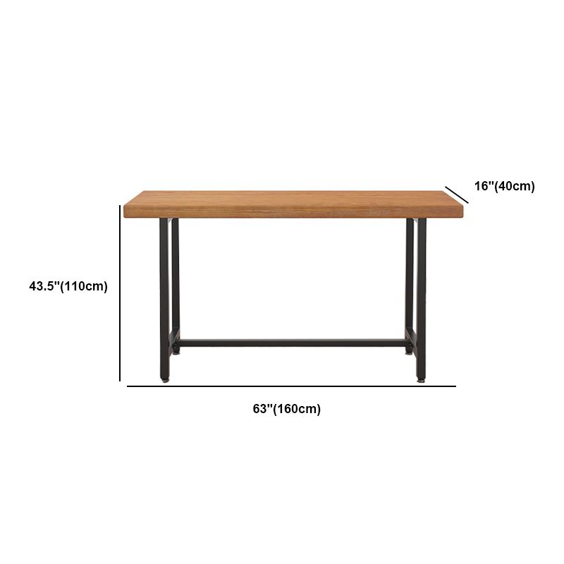 Industrial Rectangle Bar Table Set 1/6 Pieces Solid Wood Fixed Counter Table Clearhalo 'Bar Furniture' 'furn' 'furn_home_bar_bar_sets' 'Furniture' 'Home Bars & Bar Sets' 'home_bar_bar_sets' 'Kitchen & Dining Furniture' 1200x1200_fea4105c-8a30-4651-b680-e4a0636194d1