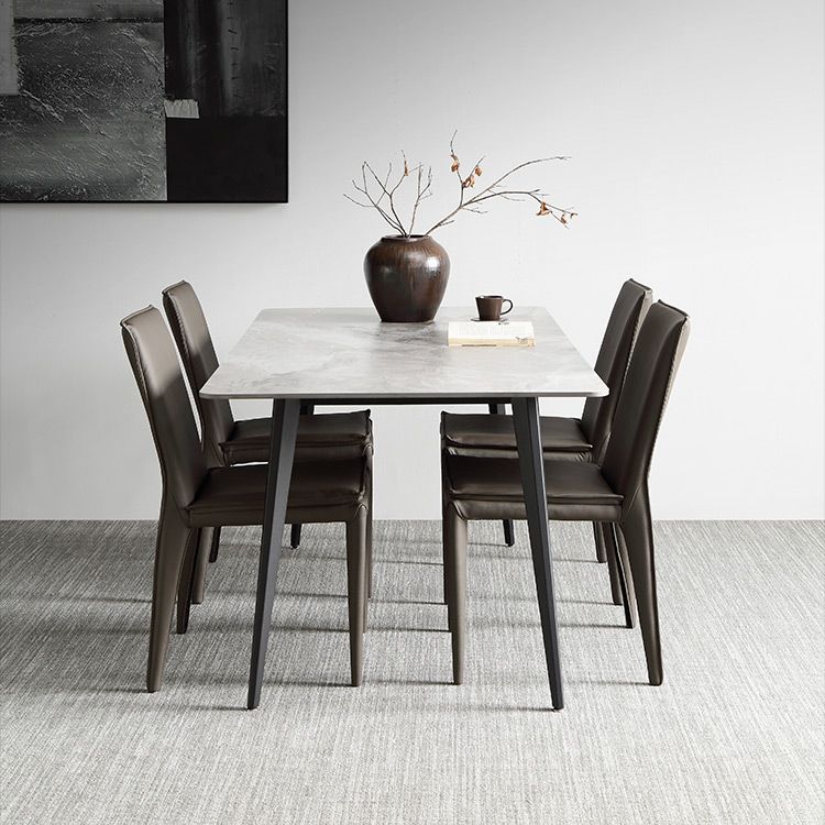 Modern 1/2/5/7 Pieces Dining Set Rectangle White Dining Table Set for Home Use Clearhalo 'Dining Room Sets' 'Dining Tables & Seating' 'dining_room_set' 'furn' 'furn_dining_room_set' 'Furniture' 'furniture_dining_room_set' 'Kitchen & Dining Furniture' 'kitchen&dining_furn' 'kitchen' 1200x1200_fea4be36-41e4-450e-acdc-e3561c4134a4