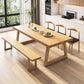 Modern Wood Rectangle Dining Table 1/4/5/7 Pieces Dining Set for Dining Room