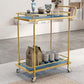 Contemporary Metal Prep Table 33.86"H Rolling Prep Table with Open Storage