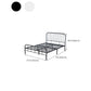 Black and White Open-Frame Bed Industrial Spindle Slat Bed With Custom Gold Legs