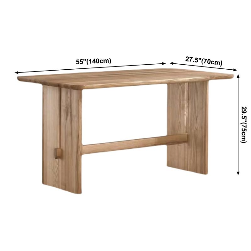 Causal Solid Wood Standard Dining Table Khaki Rectangle Shape Dining Table for Kitchen Clearhalo ' dining_table' 'Dining Tables & Seating' 'Dining Tables' 'furn' 'furn_dining_table' 'Furniture' 'furniture_dining_table' 'Kitchen & Dining Furniture' 'kitchen&dining_furn' 'kitchen' 'kitchen_dining_table' 1200x1200_fea90bef-27ce-46bb-bc23-bb422407e07c