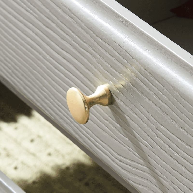 32.67" Tall 4 - Drawer Accent Chest Solid Wood Grey/Brown Chest