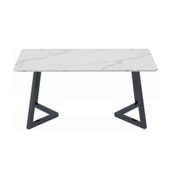 Sintered Stone Dining Table Modern Dining Table with Black Frame Clearhalo ' dining_table' 'Dining Tables & Seating' 'Dining Tables' 'furn' 'furn_dining_table' 'Furniture' 'furniture_dining_table' 'Kitchen & Dining Furniture' 'kitchen&dining_furn' 'kitchen' 'kitchen_dining_table' 1200x1200_fea9e220-1322-4de8-ba89-6be8ab0331ae