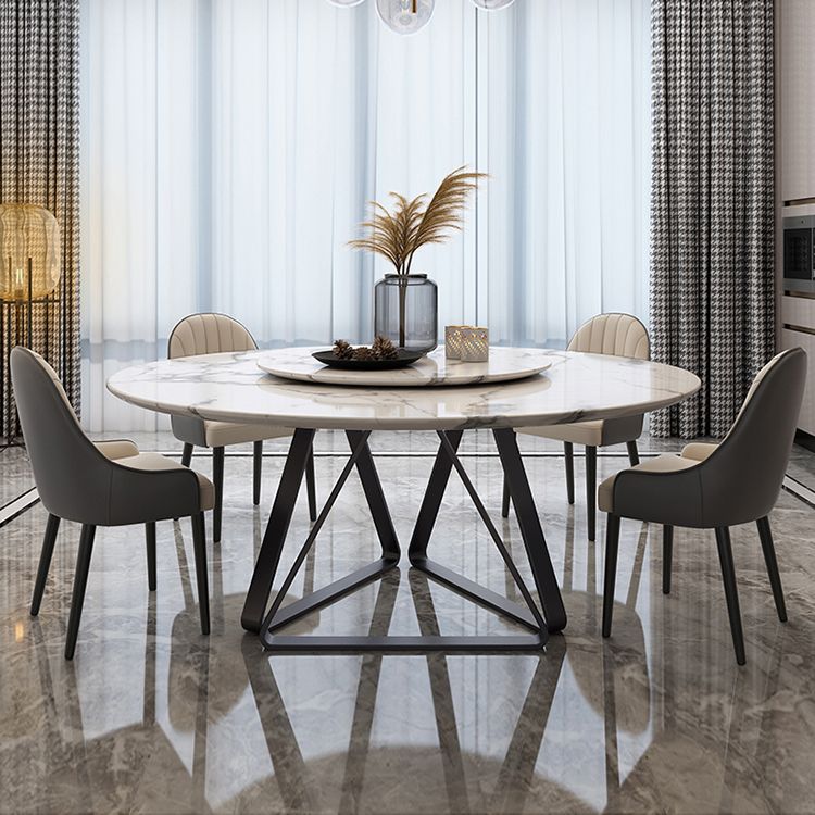 Marble Dining Table Traditional Luxury Round Dining Site Table with Turntable Clearhalo ' dining_table' 'Dining Tables & Seating' 'Dining Tables' 'furn' 'furn_dining_table' 'Furniture' 'furniture_dining_table' 'Kitchen & Dining Furniture' 'kitchen&dining_furn' 'kitchen' 'kitchen_dining_table' 1200x1200_feaa36cf-844d-4da5-84ac-1814edb63dee