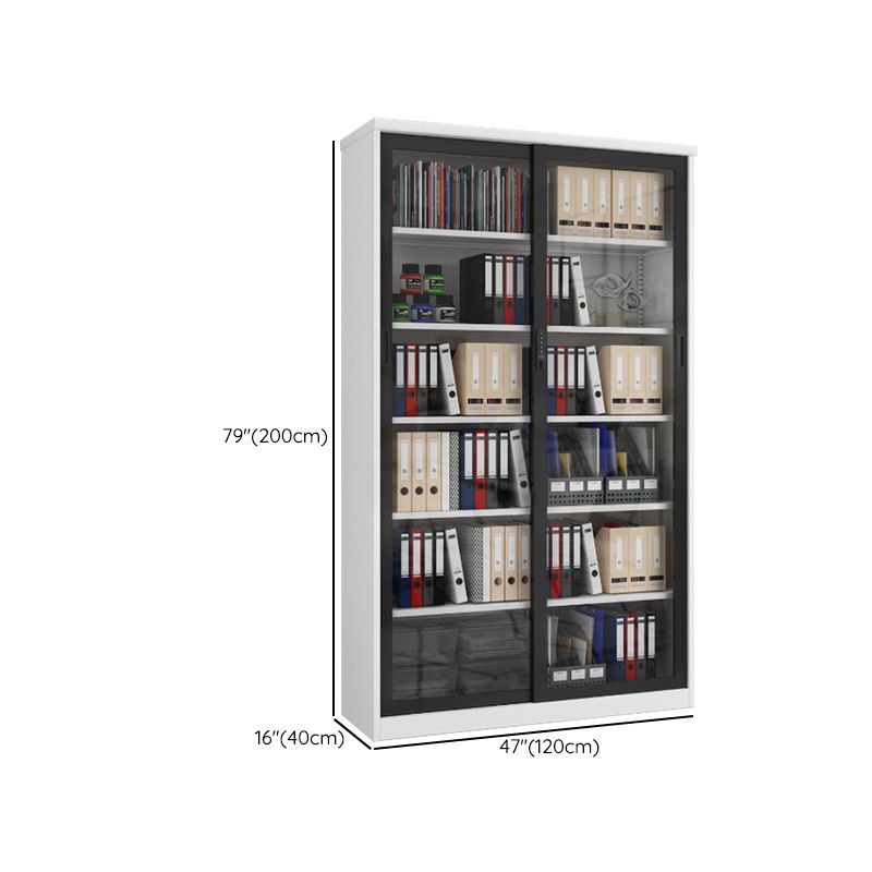 Classeur contemporain Bloc de couleur Blocage en métal avec étagères de rangement