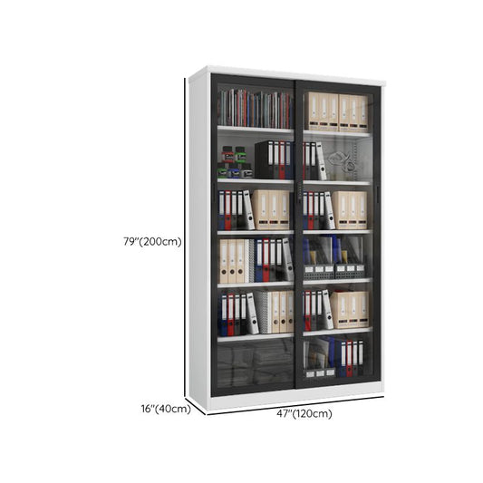 Classeur contemporain Bloc de couleur Blocage en métal avec étagères de rangement