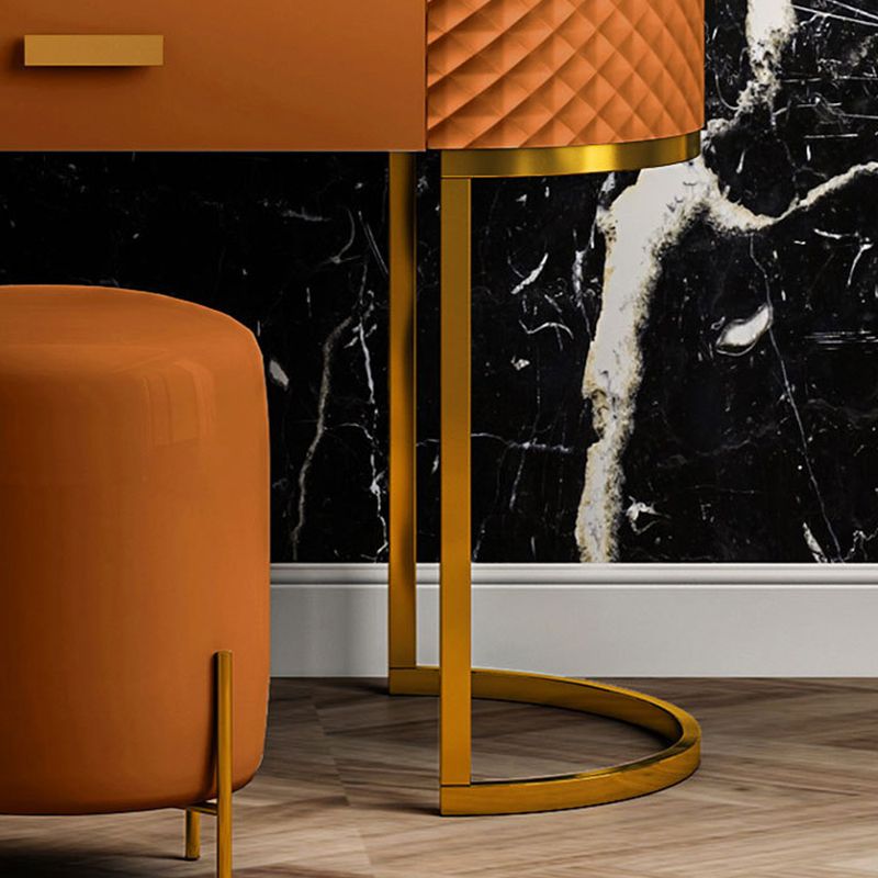 Orange Waschtisch mit 5 Speicherschubladen 15,74 "breiter Make-up-Waschtisch