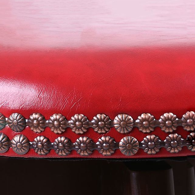Modern Rotatable Backrest Counter Stool Wood Cafe Bar Stool with Leather Cushion and Pedal Clearhalo 'Bar Furniture' 'Bar Stools' 'bar_stools' 'furn' 'furn_bar_stools' 'Furniture' 'furniture_bar_stools' 'Kitchen & Dining Furniture' 1200x1200_feac63db-f898-4b15-956f-7e0ae1b62f26