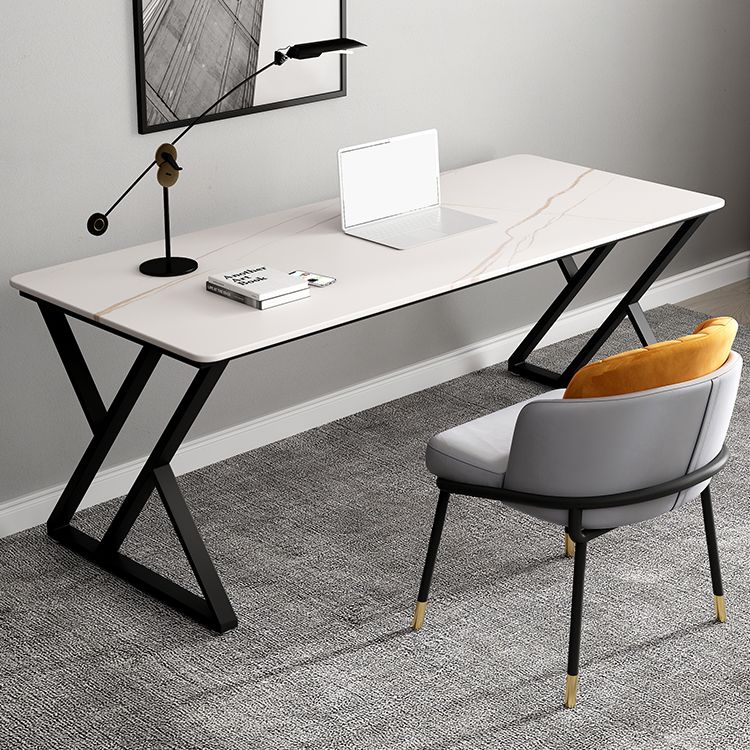 Rectangle Sintered Stone Two-Color Dining Table Simplicity Double Pedestal Table for Dining Room Clearhalo ' dining_table' 'Dining Tables & Seating' 'Dining Tables' 'furn' 'furn_dining_table' 'Furniture' 'furniture_dining_table' 'Kitchen & Dining Furniture' 'kitchen&dining_furn' 'kitchen' 'kitchen_dining_table' 1200x1200_fead3485-a7c8-4034-a87a-c95c8e371727