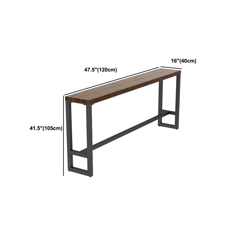 Industrial Style 1/2/3/5 Pieces Bar Table Set Rectangle Bar Table with High Wood Stools Clearhalo 'Bar Furniture' 'furn' 'furn_home_bar_bar_sets' 'Furniture' 'Home Bars & Bar Sets' 'home_bar_bar_sets' 'Kitchen & Dining Furniture' 1200x1200_fead6387-6f9f-47fb-9c86-2bf5ba33515d