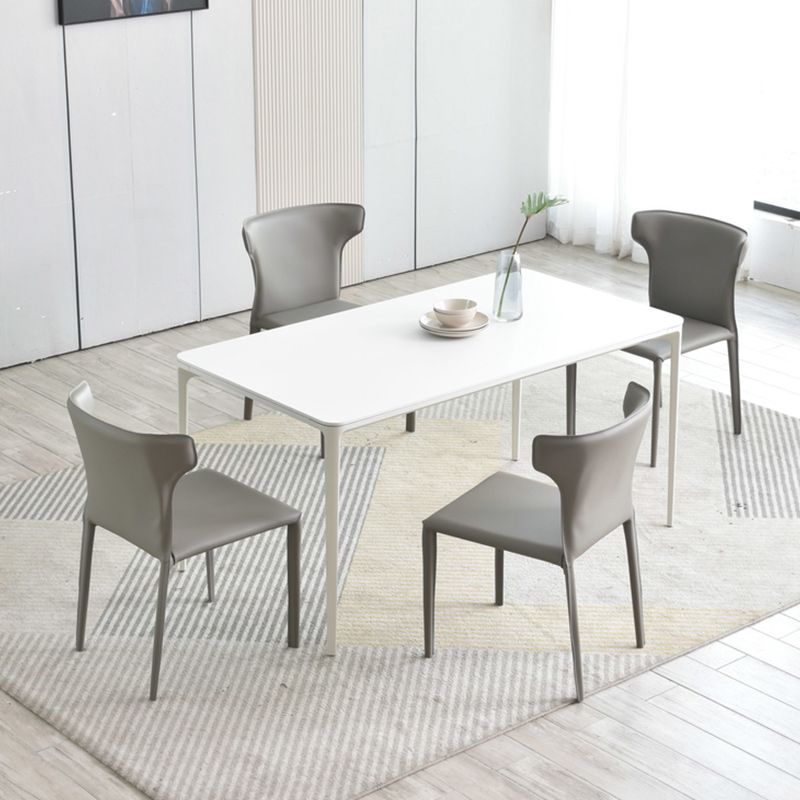 Contemporary Leather Dining Chair Armless Wingback Side Chair for Restaurant Use Clearhalo 'Dining Chairs' 'Dining Tables & Seating' 'dining_chair' 'furn' 'furn_dining_chair' 'Furniture' 'furniture_dining_chair' 'Kitchen & Dining Furniture' 1200x1200_feae63d7-3e04-4bdd-bb5e-23bf0245b875